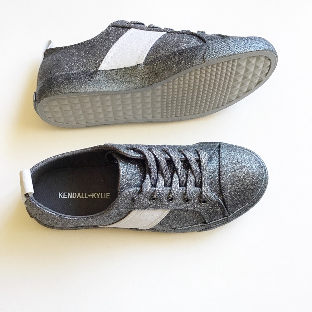 Kendall & Kylie Obey Glitter Lace-up Sneakers
